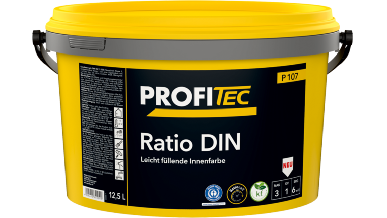 12,5 Liter- Eimer leicht füllende Innenfarbe "ProfiTec P107 Ratio DIN"